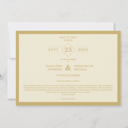 Transparency Overlay Photo Merry Xmas Save The Date (Achterkant)