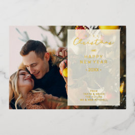 Transparency Overlay Photo Whimsical Merry Xmas Folie Uitnodiging