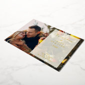 Transparency Overlay Photo Whimsical Merry Xmas Folie Uitnodiging (Gedraaid)