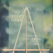 Transparent Acrylic Green Wedding Welcome Sign Acryl Bord (Neutraal)