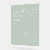 Transparent Acrylic Green Wedding Welcome Sign Acryl Bord (Hoek)