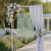 Transparent Acrylic Green Wedding Welcome Sign Acryl Bord