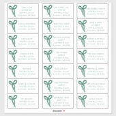 Transparent Bow Wedding Guest Address Labels (Vel)