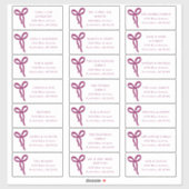 Transparent Bow Wedding Guest Address Labels (Vel)