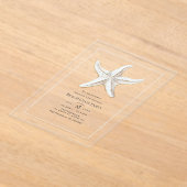 Transparent Coastal Chic Beach Club Birthday Party Acryl Uitnodigingen (Laagn)