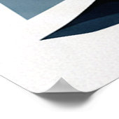 Transparent Geometric Portrait in Amber and Slate Poster (Hoek)