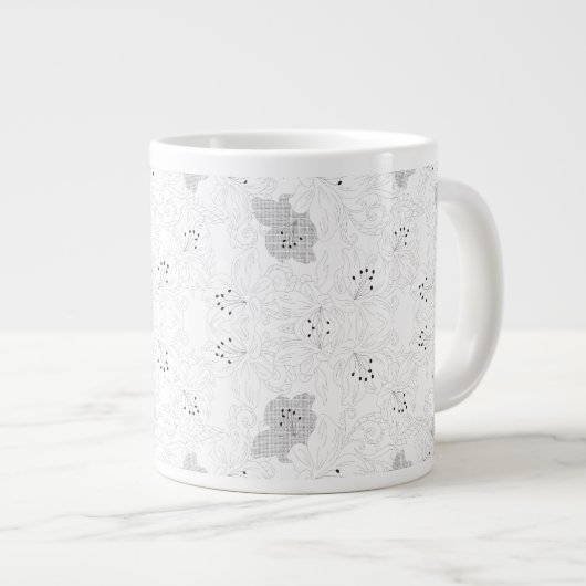 Transparent Grid Overlay – Editable PNG Texture Grote Koffiekop (Voorkant rechts)