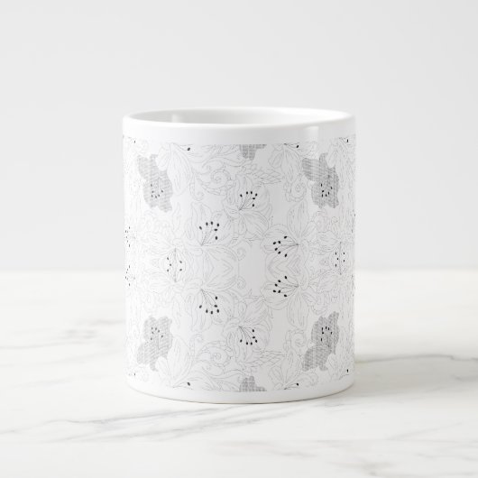 Transparent Grid Overlay – Editable PNG Texture Grote Koffiekop (Voorkant)