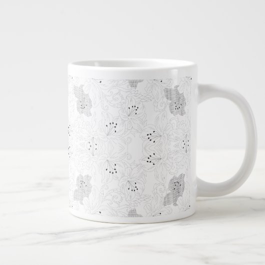 Transparent Grid Overlay – Editable PNG Texture Grote Koffiekop (Rechts)