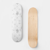 Transparent Grid Overlay Skateboard | Bewerkbare P (Voorkant)