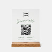 Transparent Guest WiFi Sign with QR Code Acryl Bord (Voorkant)