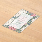 Transparent Modern Floral Wedding Invitation Acryl Uitnodigingen (Laagn)