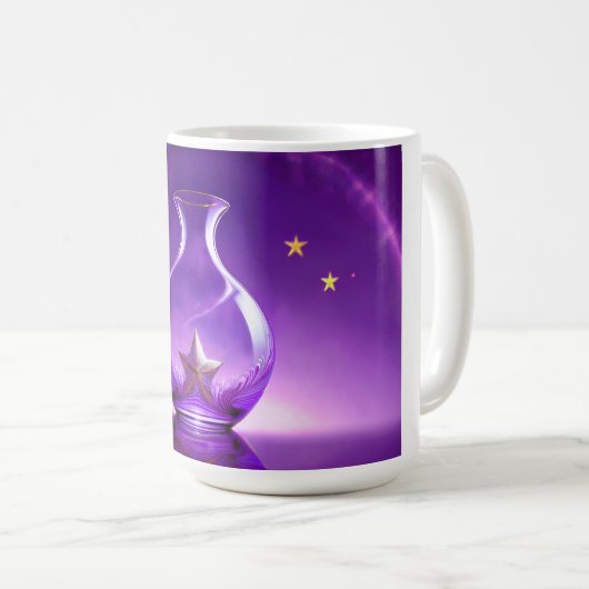 Transparent Purple Vase With Star All Under Dome Koffiemok (Voorkant rechts)