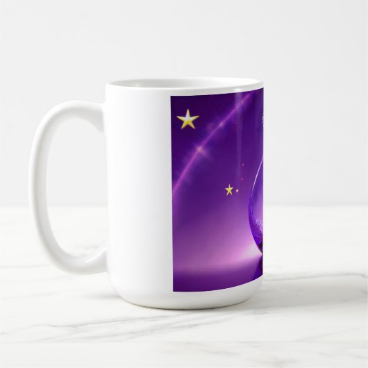 Transparent Purple Vase With Star All Under Dome Koffiemok (Links)