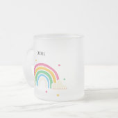 Transparent Rainbow Clouds Personalized Kids' Mug  Matglas Koffiemok (Voorkant links)
