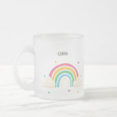 Transparent Rainbow Clouds Personalized Kids' Mug  Matglas Koffiemok (Links)