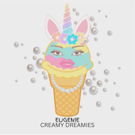 Transparent Unicorn Sticker  (Voorkant)