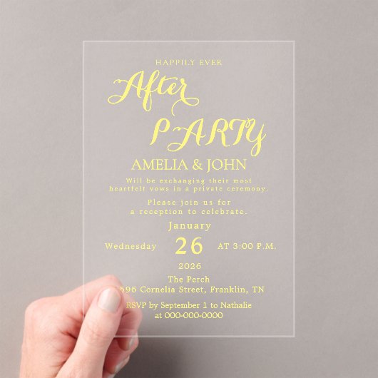  transparent wedding invitation acryl uitnodigingen (Insitu (Draagbaar))
