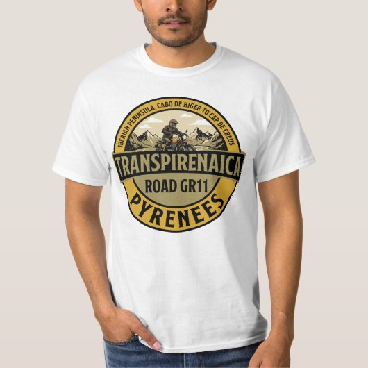 Transpirenaica Weg GR11 Pyreneeën T-shirt (Voorkant)
