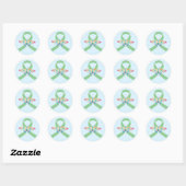Transplant Care Green Ribbon Butterfly Ronde Sticker (Vel)