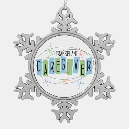 Transplant Caregiver Tin Sneeuwvlok Ornament (Voorkant)