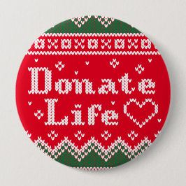Transplant Donate Life van brei-kerstsweater Ronde Button 4,0 Cm