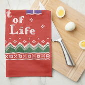 Transplant Gift of Life Kerstmis Gebreide Sweater Theedoek (Quarter Fold)