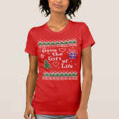 Transplant Gift of Life Kerstmis Ugly Sweater T-shirt (Voorkant)