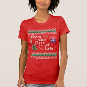 Transplant Gift of Life Kerstmis Ugly Sweater T-shirt