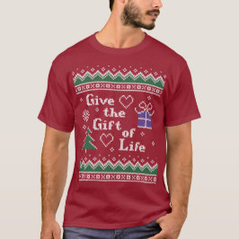 Transplant Gift of Life Kerstmis Ugly Sweater T-shirt