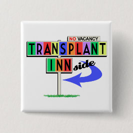 Transplant Inn(side) retro motel sign Vierkante Button 5,1 Cm