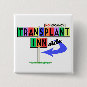 Transplant Inn(side) retro motel sign Vierkante Button 5,1 Cm
