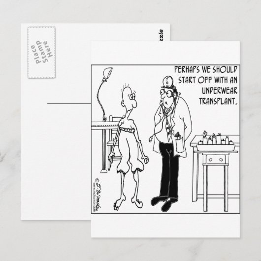 Transplant ondergoed briefkaart (Voorkant / Achterkant)