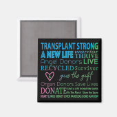 Transplant Organ Donation Awareness Magnet (Voorkant / Achterkant)