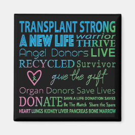 Transplant Organ Donation Awareness Magnet