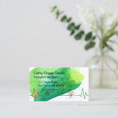 Transplant Recipient Green Waterverf Visitekaartje (Staand voorkant)