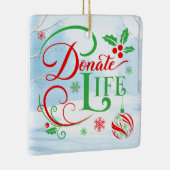  Transplant Recipient Kerstmis Keramisch Ornament (Rechts)
