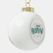 Transplant Recipient Retro Style Keramische Bal Ornament (Links)
