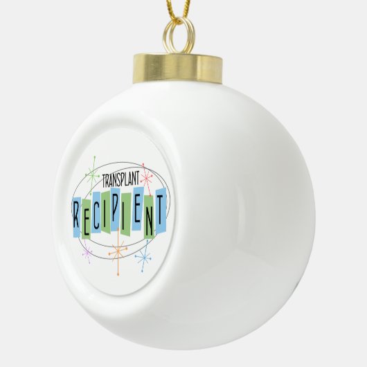 Transplant Recipient Retro Style Keramische Bal Ornament (Rechts)