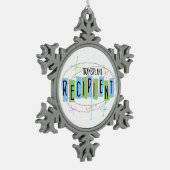Transplant Recipient Tin Sneeuwvlok Ornament (Links)