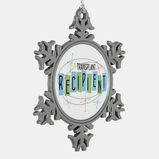 Transplant Recipient Tin Sneeuwvlok Ornament (Links)