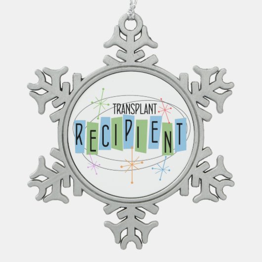 Transplant Recipient Tin Sneeuwvlok Ornament (Voorkant)
