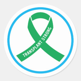 Transplant Sterk Groen Ribbon Envelope Seal Ronde Sticker
