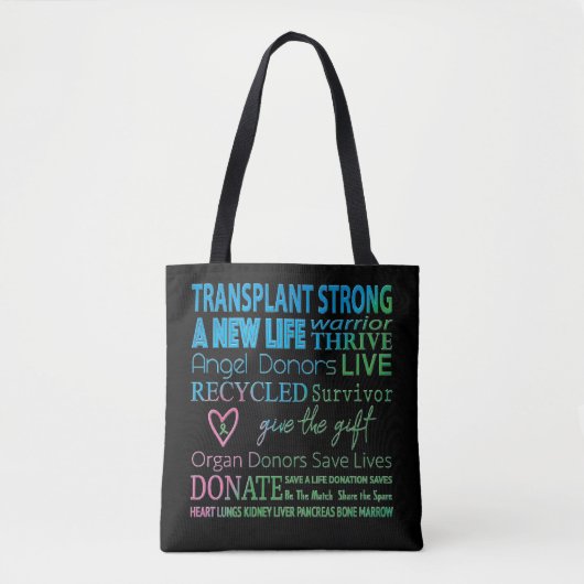 Transplant Sterke orgaandonatie Bewustheid Tote Bag (Voorkant)