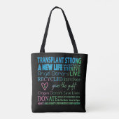 Transplant Sterke orgaandonatie Bewustheid Tote Bag (Achterkant)