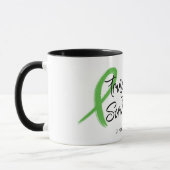 Transplant Survivor Green Ribbon Trendy Custom Mok (Links)