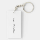 Transplant Survivor Green Ribbon Trendy Custom Sleutelhanger (achterkant)