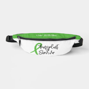 Transplant Survivor Green Ribbon Trendy Heuptasje