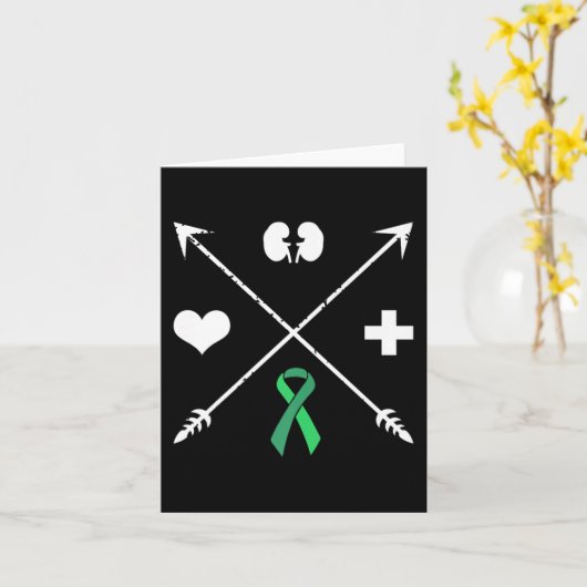 Transplantaat bewustzijn Nierziekte Maand Kaart (Gele Bloem)