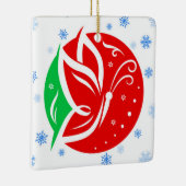 Transplantaat Ontvanger Vlinder Kerstmis Keramisch Ornament (Rechts)
